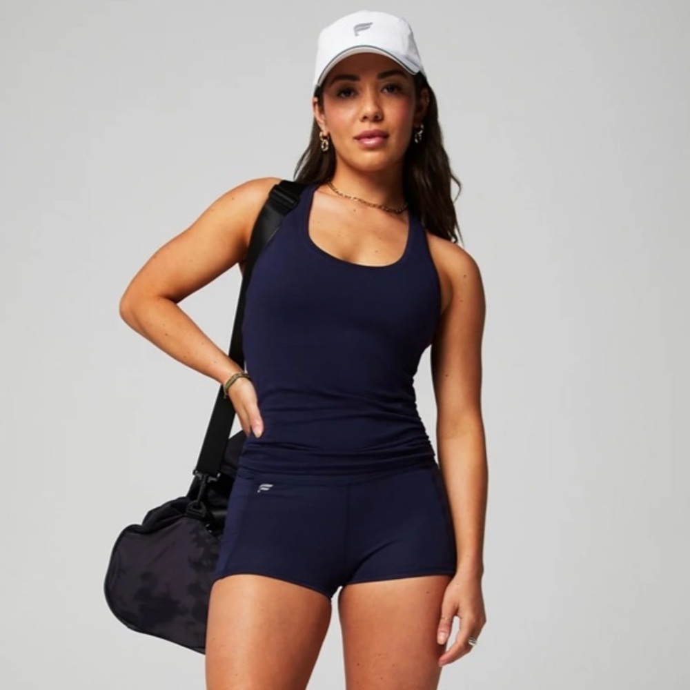 NWT Fabletics Feather Tech+ Racerback Tank Deep Navy S - Picture 3 of 4